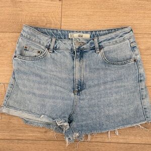 Top shop Light Blue Denim Mom Shorts